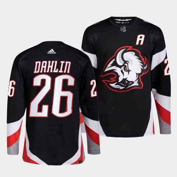 Mens Buffalo Sabres #26 Rasmus Dahlin Black 2022-23 Stitched Jersey->buffalo sabres->NHL Jersey